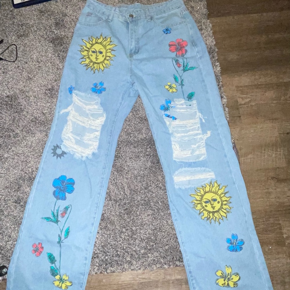 Vintage High Waisted Custom Made Bell Bottoms